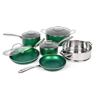 Granite Stone Green Cookware Set Nonstick Pots and Pans Set– 10pc Cookware  Sets |+ 5 Piece Utensil Set| Cookware Pots and Pans for Cooking Pan Set 