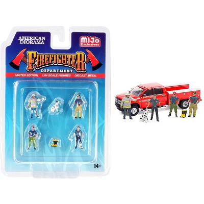 paramedic 6 Piece Diecast Set (4 Figurines And 2 Accessories) For