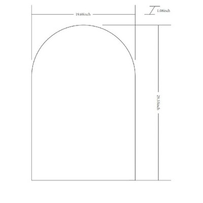 Yumi 35"H x 24"W Silver Aluminum Rectangular Wall Mirror