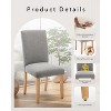 Modern Dining Chairs Set of 2, High Back Linen Fabric Upholstered Dining Room Chairs with Rubber Wood Legs for Kitchen, Living Room - 2 of 4