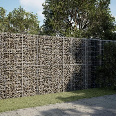 vidaXL Gabion Basket Silver Galvanized Iron Large Heavy Weight Endurance