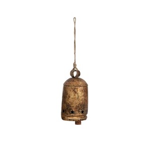 Storied Home 8.5" Metal Bell on Jute Rope - 1 of 2