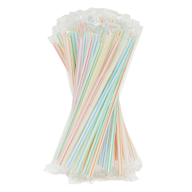 Stockroom Plus 500 Pieces Individually Wrapped Flexible Drinking Straws (7.75 In, Pastel), 5 of 9