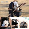 VisioGear 4 in 1 Pet Stroller, Folding Pet Stroller with Detachable Carrier, Reversible Canopy for Small to Medium Dogs, Black, 32.7"*24.6"*39.8" - 4 of 4