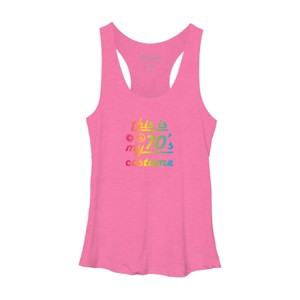 Women's Design By Humans This Is My 70s Costume Funny 70s Show Halloween 1970s Gifts 70s By dogsandhugs Racerback Tank Top - 1 of 3
