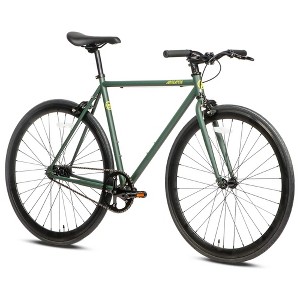 AVASTA BA9002WF-6 700C 50 Inch Single Speed Loop Fixed Gear Urban Commuter Fixie Bike with High-TEN Steel Frame for Adults 5' 1" to 5' 6", Green - 1 of 4