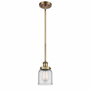 Bell - 1 Light Stem Hung Mini Pendant In Industrial Style-10 Inches Tall and 5 Inches Wide - 1 of 1