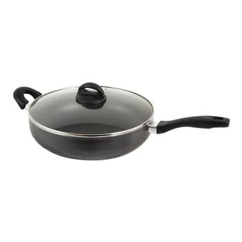 Oster Clairborne 12 Inch Aluminum Sauté Pan with Lid in Charcoal Grey