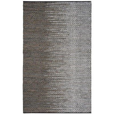 Modern Vintage 4' x 6' Handmade Gray Cowhide Area Rug