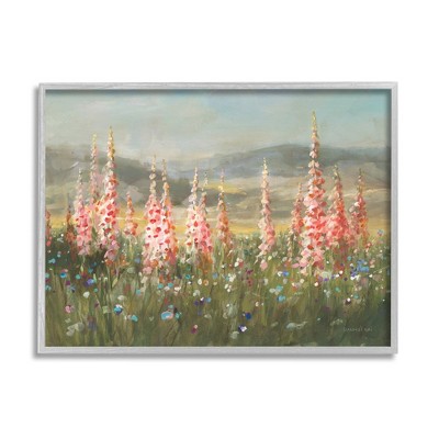 Stupell Industries Flower Blossoms Vast Rural Meadow Framed Giclee