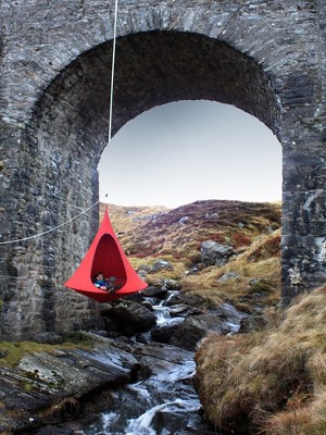 Red 60" Heavy Duty Hanging Cacoon Chair with Hardware