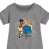 - Barbie - Holiday Friends Graphic Short Sleeve Fleece Dress - 2 of 4