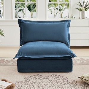 NicBex Couches for Living Room Single Deep Seat Sofa Couch Fabric Slip-covered Armchair with 1 Big Back Cushion and 2 Big Toss Pillows - 1 of 4
