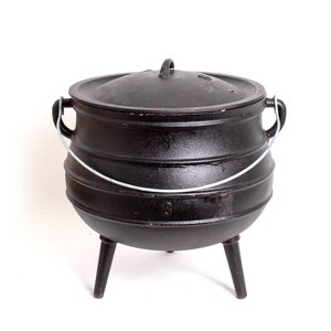 Lehman's Campfire Cooking Kettle Pot - Cast Iron Potje Dutch Oven with 3 Legs and Lid, 15.25 inch, 4.75 Gallon - 1 of 4