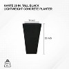 28" Kante Lightweight Concrete Modern Tapered Tall Square Outdoor Planter Black - Rosemead Home & Garden, Inc - 4 of 4