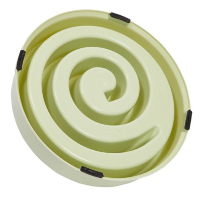 Juvale 2 Pack Spiral Slow Feeder Dog Bowls, Pink and Green