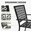 3-Piece Small Patio Bistro Set with Stackable Chairs & Side Table, Space-Saving Outdoor Furniture for Porch, Garden, Balcony - 2 of 4