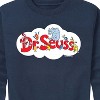 Boys' - Dr. Seuss - Cat and the Hat and Friends Cloud Logo Graphic Long Sleeve Fleece Sweatshirt - 2 of 4