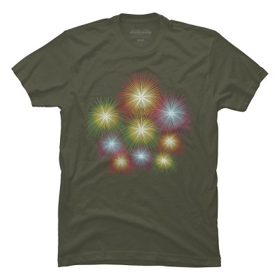 Men's Design By Humans July 4th Fireworks Display By  T-Shirt
