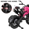 TopComfy Baby Walkers Kids Dirt Bike Ride On Toy With Training Wheels Hand Racing Foot Brake Soft PU Seat for Boys And Girls, Pink, 38"*13"*22.4" - 3 of 4