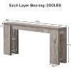 Gulches Farmhouse Console Table, Narrow Wood, Rustic Grey, Extra Long 70.9", Storage for Living Room/Hallway - 4 of 4