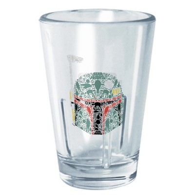 Star Wars Boba Fett Helmet Floral Tritan Shot Glass : Target