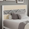 VECELO Metal Platform Bed Frame with Rustic Vintage Wooden Headboard, Heavy Duty Metal Slats Support - 4 of 4