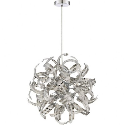 Quoizel 17" Polished Chrome Ribbons Pendant Light