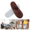 Unique Bargains Striped Coral Fleece Disposable Slippers 1 Pair - 4 of 4