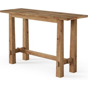 Lantine Solid Wood Bar Table, 63" Long Bar Height Pub Table, Wooden Home Bar Unit for Kitchen, Café or Restaurant - 1 of 4