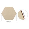 Unique Bargains DIY Craft Wood Burning Hexagon Painting Wood Slices 100 Pcs - 2 of 4