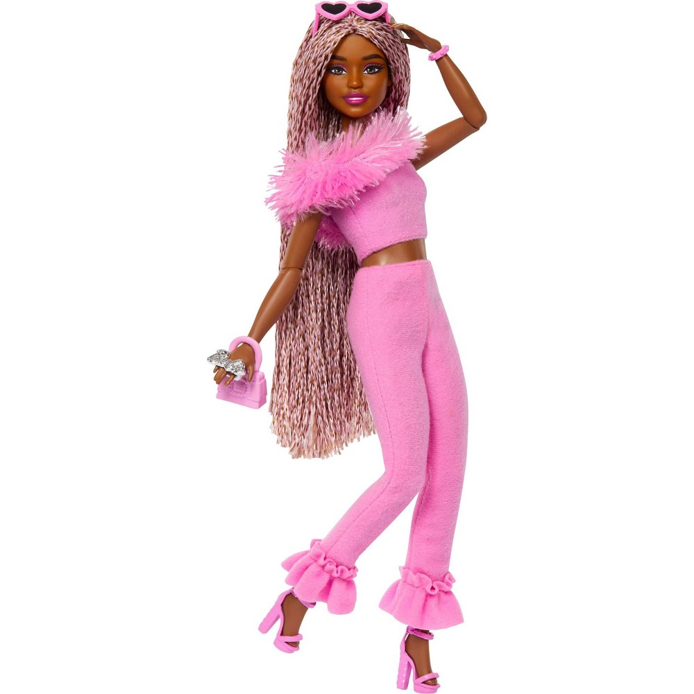 Barbie Deluxe Style 11" Doll #4 Jumpsuit, Pink and Brown Braided Hair