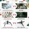 DOMETOUR Pre-lit Snow Flocked Christmas Tree Artificial Xmas Tree with Branch Tips and Warm Incandescent Lights - 3 of 4
