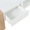 NicBex 41.3" Wood Coffee Table with Storage Shelf,Cocktail Table with Hidden Compartments,High-Gloss Side Tables Living Room with 2 Drawers - 4 of 4