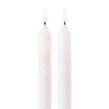 FIA Wick White Textured Taper Candle (Set of 2) - 3 of 3
