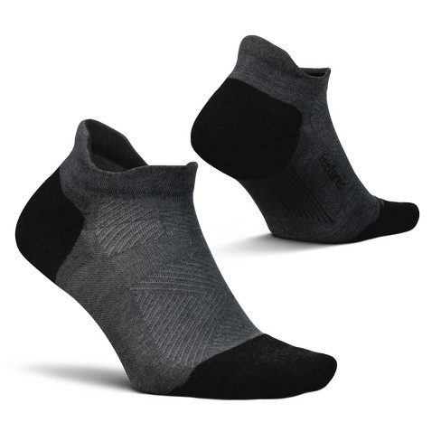 Feetures Elite Max Cushion No Show Tab Running Socks For Men Women Athletic Compression Socks Moisture Wicking New Gray Large Target
