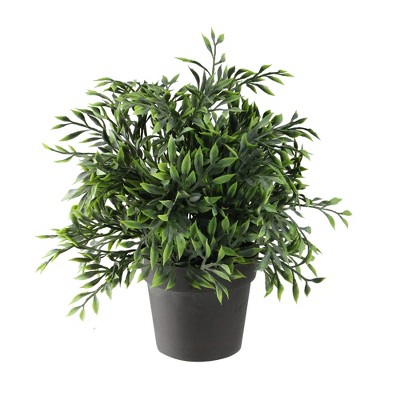 Northlight 10" Grass Artificial Potted Plant - Green/Brown