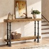 Tribesigns Solid Wood Console Table for Entryway, 55-Inch Long Sofa Table with Shelf, Behind Couch for Foyer, Hallway, Living Room - 4 of 4
