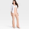 Women's Super Soft Rib Knit Lettuce Hem Bootcut Flare Lounge Pants with Smocked Waistband - Auden™ - 3 of 3