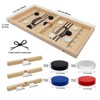 Kiditos 22.4" Wooden Fast Sling Puck Tabletop Hockey Game, 3-Level Slingshot Board, 2-4 Player Family Party Game - 2 of 3