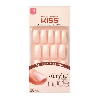 Kiss Salon Acrylic Nude French Manicure Leilani 28ct Target