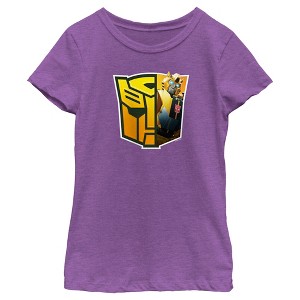 Girl's Transformers: EarthSpark Bumblebee Autobots Logo T-Shirt - 1 of 4