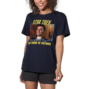 Women's Star Trek Original The Squire Of Gothos Loose T-Shirt Navy - 1 of 4