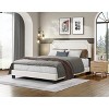 Racxily Verona Platform Bed, Linen Upholstered with Nailhead Trim & Slatted Base - 4 of 4