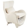 Racxily 2 in 1 Velvet Lounge Chair, Pet Friendly, Single Sofa Chair for Living Room Office, Orange - 3 of 4