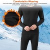 iNova"Men's Thermal Underwear Set, Long Johns, Long Sleeve Top & Bottom, Winter Sports Base Layer"BlackGrey&Navy - 2 of 4