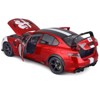 Alfa Romeo Giulia GTAm #99 Red Metallic with Black Top and White Graphics 1/18 Diecast Model Car by Bburago - 3 of 3