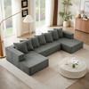 128'' Chenille Minimalist Style Modular U-Shaped Sectional Sofa Set with Versatile Layout and Plush Comfort - 2 of 4