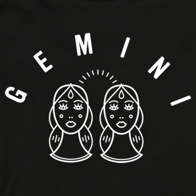 Men's Lost Gods Zodiac Gemini Line Symbol Long Sleeve Shirt, 2 of 5