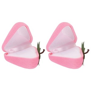 Unique Bargains Heart-shaped Handmade Magnetic Closure Ring Box Jewelry Storage - 1 of 4